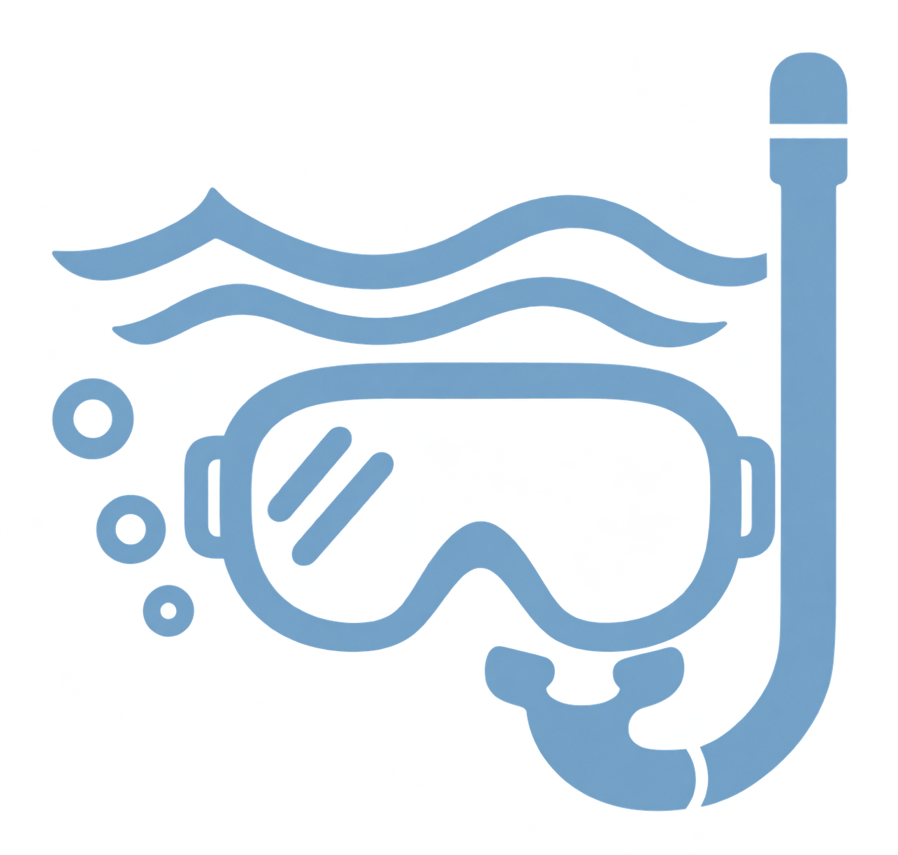 Snorkel Mask and Waves Icon